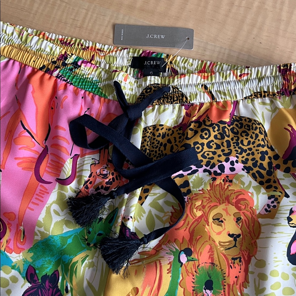 🆕 J. CREW Drapey wide-leg pant in Ratti® safari print - Picture 2 of 9